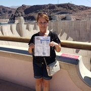 Nina Morgan holding Vette Visions  at Hoover Dam Nevada.jpg